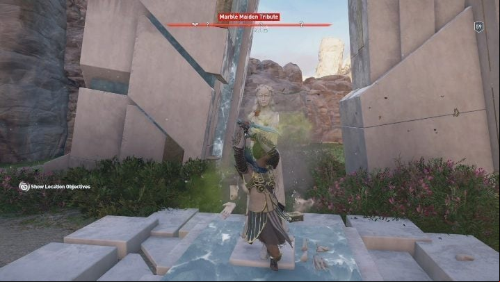 One of the Marble Maiden Tributes can be found east from Village of the Glorious Dead - AC Odyssey Fate of Atlantis: Deukalions Heritage, Marble Maiden Tribute - Marble Maiden Tribute - Assassins Creed Odyssey Guide