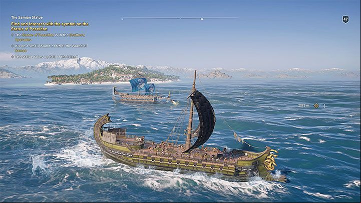 Athenian chips have blue flags - AC Odyssey: How to recognize other ships on the sea? - FAQ - Assassins Creed Odyssey Guide