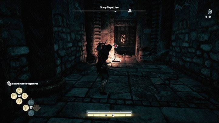 In the next room you will see the stele - AC Odyssey: Tombs in Petrified Islands - Tombs - Assassins Creed Odyssey Guide
