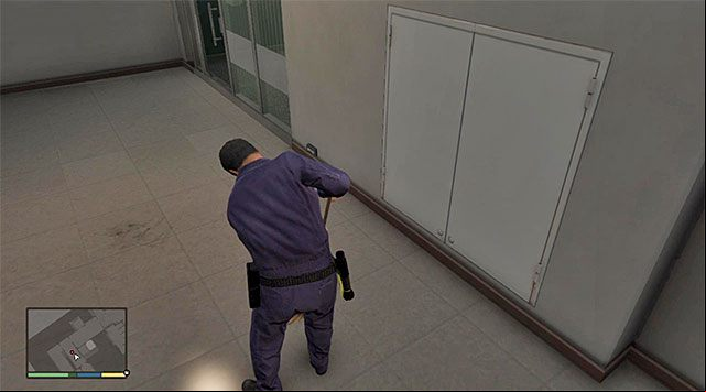 You need to remove stains from the floor - GTA 5: The Bureau Raid, Fire Crew variant walkthrough - Main missions - GTA 5 Guide