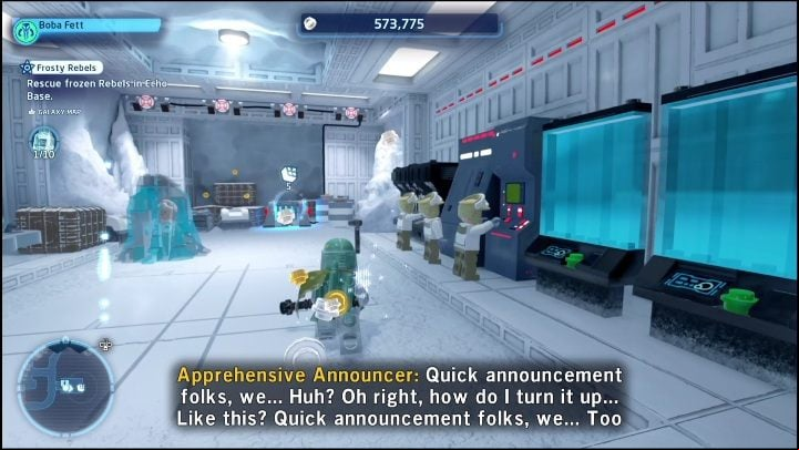 This brick is in the eastern part of the map - LEGO Skywalker Saga: Echo Base - list of all puzzles - Hoth - LEGO Skywalker Saga Guide
