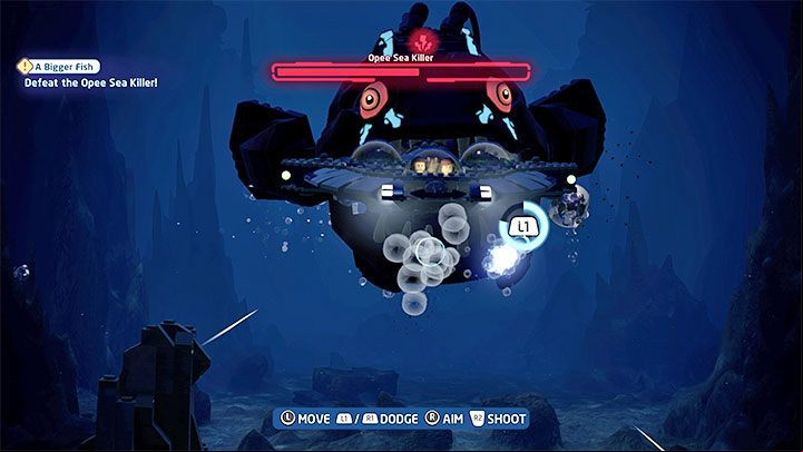 During the fight you must dodge either to the left or to the right - LEGO Skywalker Saga: A Bigger Fish - walkthrough - Episode 1 - The Phantom Menace - LEGO Skywalker Saga Guide