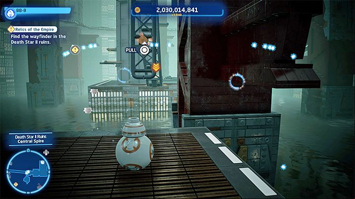 When exploring the wreckage, Rey and BB-8 need to cooperate - LEGO Skywalker Saga: The Strength To Do It - walkthrough - Episode 9 - The Rise of Skywalker - LEGO Skywalker Saga Guide