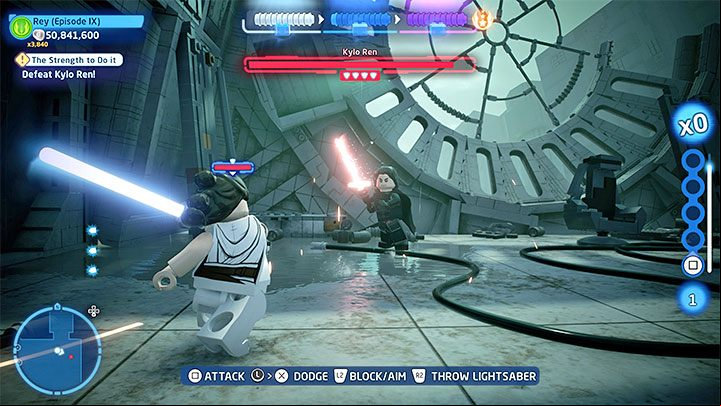 The strategy you should take during the fight should be obvious by now - LEGO Skywalker Saga: The Strength To Do It - walkthrough - Episode 9 - The Rise of Skywalker - LEGO Skywalker Saga Guide