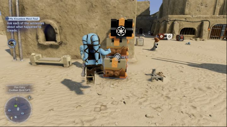 1 - LEGO Skywalker Saga: Ma Klounkee Most Foul - walkthrough, description - Tatooine - Mos Eisley - LEGO Skywalker Saga Guide