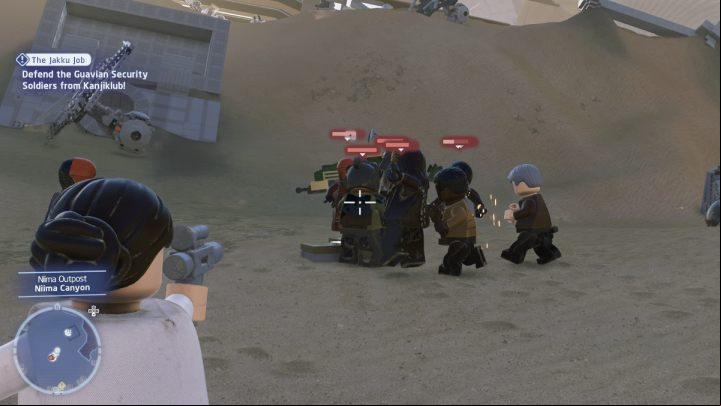 While digging up the treasure, Bala-Tik will be attacked by the Kanjiklub - LEGO Skywalker Saga: The Jakku Job - walkthrough - Jakku - Niima Settlement - LEGO Skywalker Saga Guide