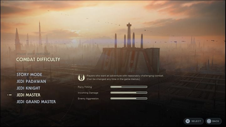 The Jedi Master corresponds to the hard difficult level, and it's aimed at people who want to make the game significantly more difficult for themselves - Star Wars Jedi Survivor: Difficulty levels - Basics - Star Wars Jedi Survivor guide