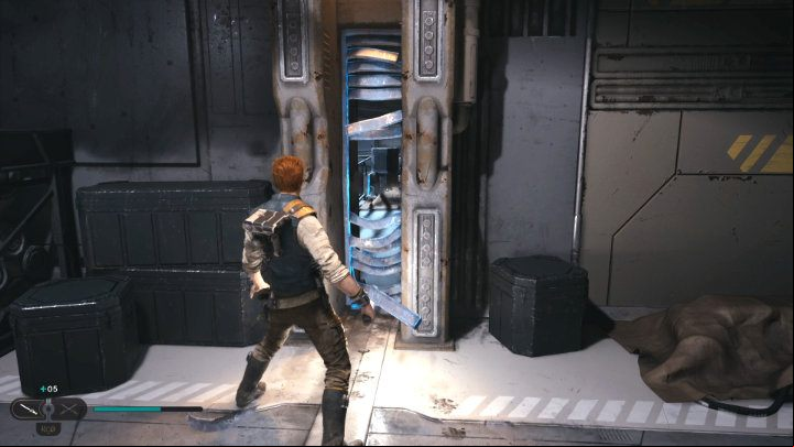 You will have to go through the consecutive arcade sections - Star Wars Jedi Survivor: Locate Rayvis on the Shattered Moon - Walkthorugh - Star Wars Jedi Survivor guide